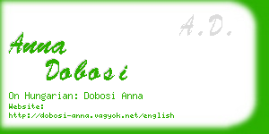 anna dobosi business card